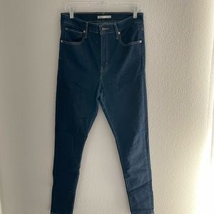 Levi Dark Wash Mile High Super Skinny Jeans